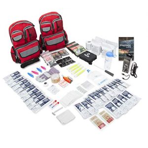 Emergency Zone 4 Person Family Prep 72 Hour Survival Kit/Go-Bag | Perfect Way to Prepare Your Family | Be Ready for Disasters Like Hurricanes, Earthquake, Wildfire, Floods | Now Includes Bonus Item!