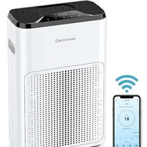 Elechomes KJ200-A3B Pro Series Air Purifier for Home Large Room with True HEPA Filter, Quiet in Bedroom Office, Air Cleaner Filter for Pets Smokers Pollen, WiFi APP Control,Air Quality Sensor 325sq.ft
