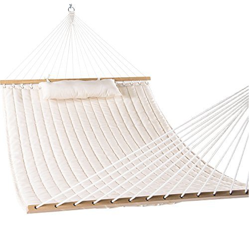 Lazy Daze Hammocks Double Quilted Fabric Swing with Pillow hammocks, 55'', Natural