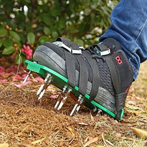 Lawn Aerating Shoes ，Heavy Duty Lawn Shoes,Lawn Aerator Shoes with Spikes for Women Men Aerating Your Yard Lawn Roots Grass for Grassland, Garden, Courtyard, Floor