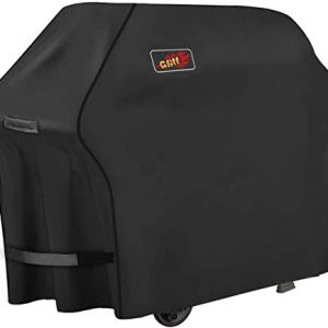 Homitt Gas Grill Cover, 58-inch 3-4 Burner 600D Heavy Duty Waterproof BBQ Cover with Handles and Adjustable Straps for Most Brands of Grill -Black