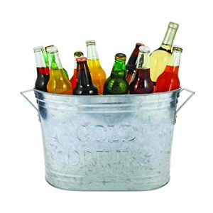 Twine Country Home Cold Drinks Galvanized Metal Tub, 5.25 gallons