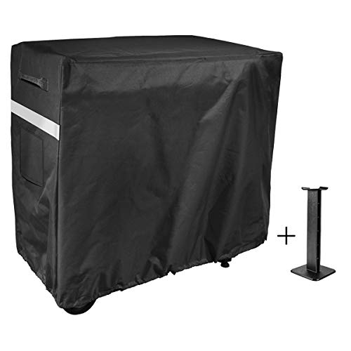 Utheer Grill Patio Cover Full Size for Camp Chef FTG600 Flat Top Grill, 600D Weather Resistant & Waterproof BBQ Cover with Support Pole to Prevent Water Leaking