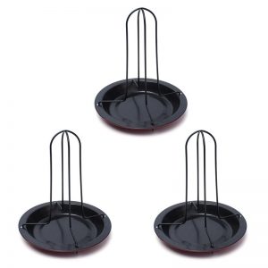 3 Set Carbon Steel Chicken Roaster Rack with Tray