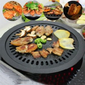 New Barbecue plate Round Iron Korean BBQ Grill Plate