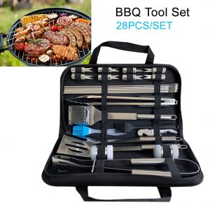 28pcs Barbecue Tool Set With Carrying Case Professional