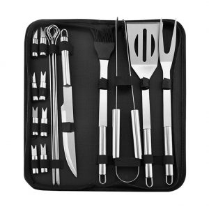 Barbecue Tools Set Kit Grill Cookware Utensils with Storage Case 