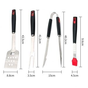 4pcs Stainless Steel Barbecue Grilling Tools Set BBQ Utensil