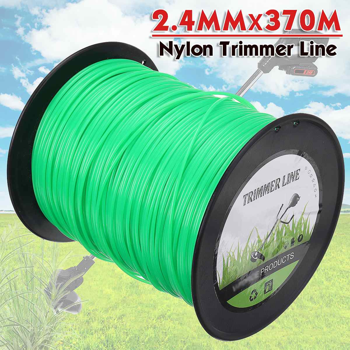 370M Strimmer Line String Trimmer Nylon 370M Strimmer Line Brushcutter Elements Grass Trimmer Nylon Backyard Wire Wire Spherical String Dwelling Backyard Software Provides